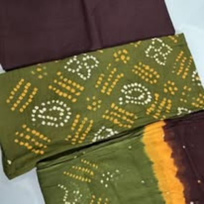Picture of Chunri Brand Exclusive Cotton Olive Three Pecs