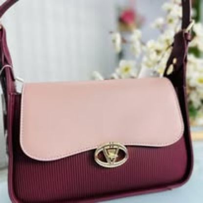 Picture of Valendnee Bag-HD9--98669 Leather Shoulder Bag Maroon Colour 