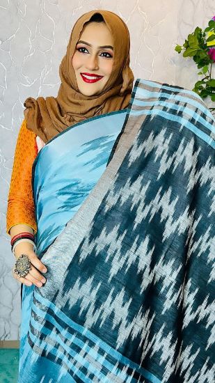 Picture of Panchi Harigental Texture Silk Fabrics Formal Sharee (2450)