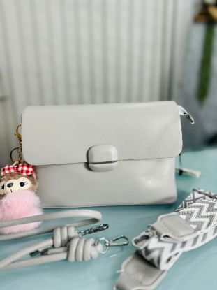 Picture of Velvet Dreams Soft Premium Quality Cross Body Bag Off White 