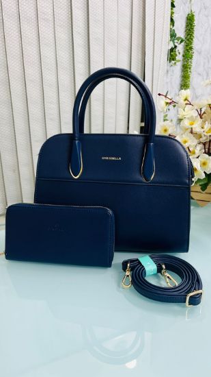 Picture of Chrisbella Brand Hand Navy Blue Bag