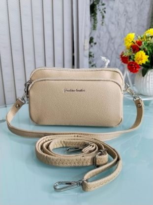 Picture of Elegant Beige Crossbody Bag – Premium Faux Leather