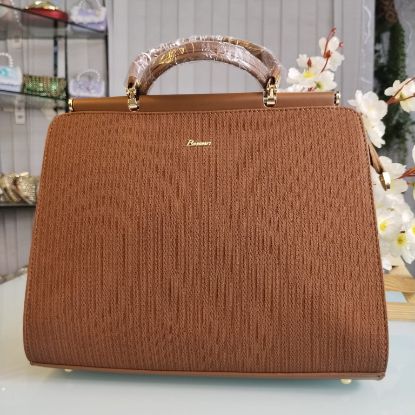 Picture of Butun Brand Premium Leather Handbag with Long Belt – Brown