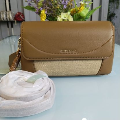 Picture of 🤎 Chrisbella Brand Luxurious Crossbody Belt Bag – Elegant Beige (Size: 9" x 5")