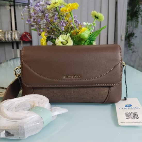 Picture of Chrisbella Brand Luxurious Crossbody Belt Bag – Coffee Brown