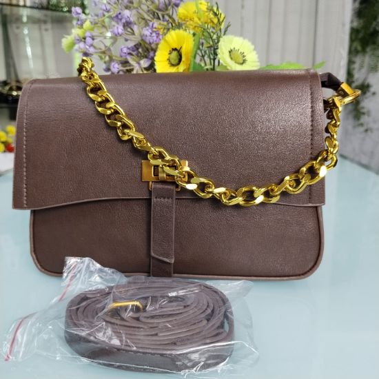 Picture of Original Premium Leather Hand Bag with Long Belt – Chocolate