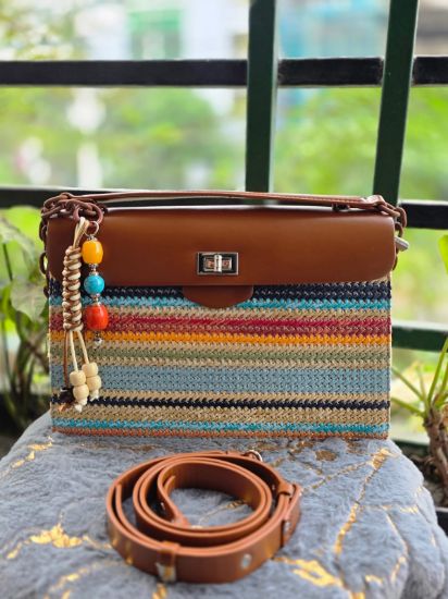 Picture of Premium Leather Colorfull Ladies Side Bag